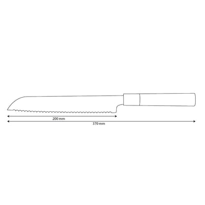 Shinrai Japón - Cuchillo para pan Takumi Kaza Damasco 20 cm