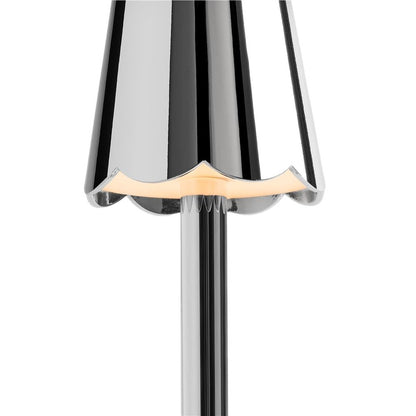 Lámpara de mesa LED Addison Ross Scallop - Cromada - 28 cm