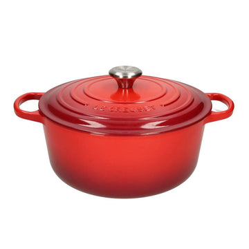 LeCreuset - Asar- / Cacerola Signature redonda Rojo cereza 28cm 6,7l