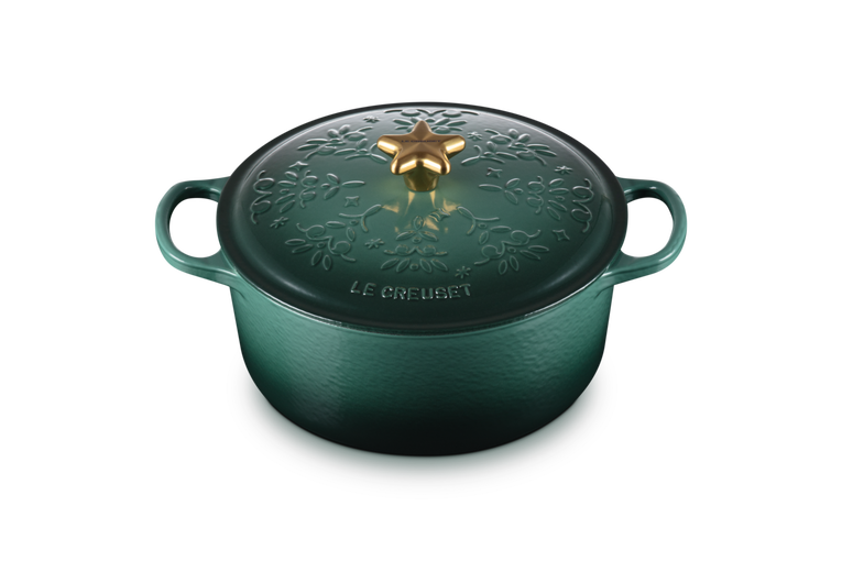 Le Creuset - Noel braadpan 4,2 liter ø 24 cm gietijzer groen