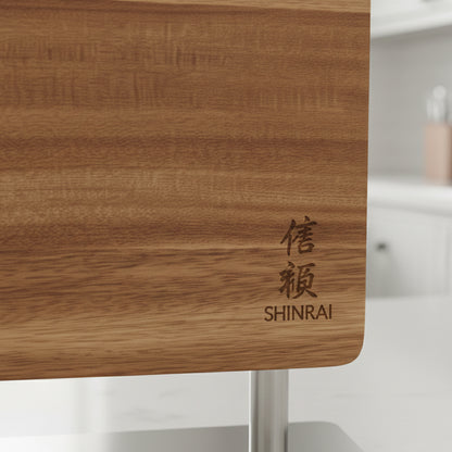 Shinrai Knives - Matrice de bloc de couteaux magnétique - Bois d'acacia