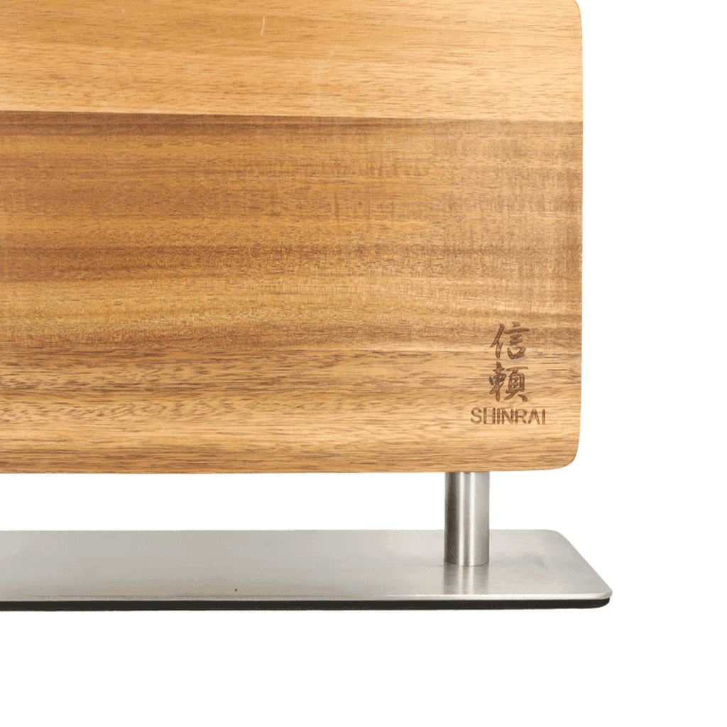 Shinrai Japón - Troquel magnético para cuchillos - Madera de acacia