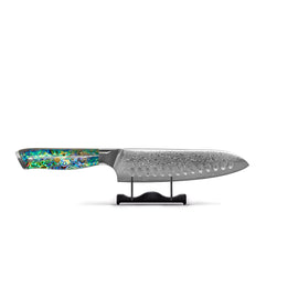 Cuchillo Santoku Damasco Joyas Nácar 18 cm