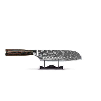 Cuchillos Shinrai - Juego de cuchillos de 14 piezas con estampado de Damasco - Colección Master XL + Bloque