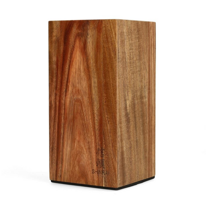 Shinrai Japón - Bloque magnético para cuchillos giratorio - Madera de acacia