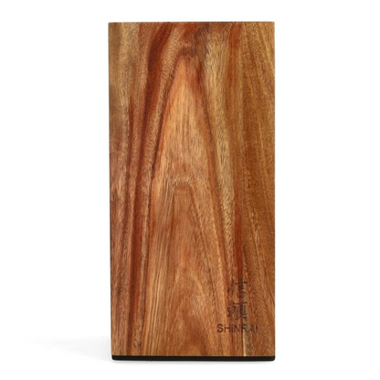 Shinrai Japón - Bloque magnético para cuchillos giratorio - Madera de acacia