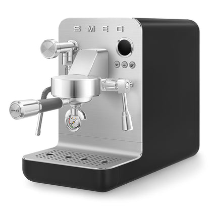 Smeg - Cafetera Espresso Negra Mate