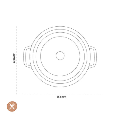 Staub - Cocotte ronde 28 cm - basilic