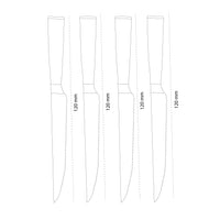 Shinrai Japón - Estampado Damasco 4 Cuchillos para carne