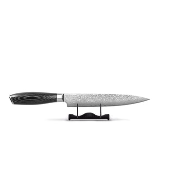 Shinrai Japón - Cuchillo para tallar madera Pakka Damasco 20 cm