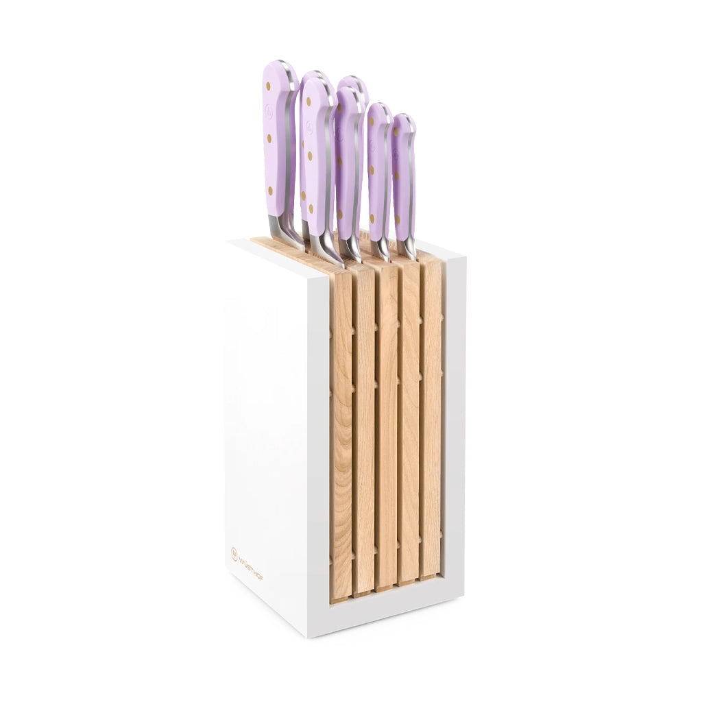 Wusthof - Juego de cuchillos Classic Color de 7 piezas con bloque de Purple Yam