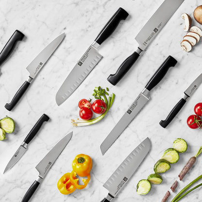 Zwilling - Cuchillo Santoku 4 Estrellas con hoyuelos 180 mm