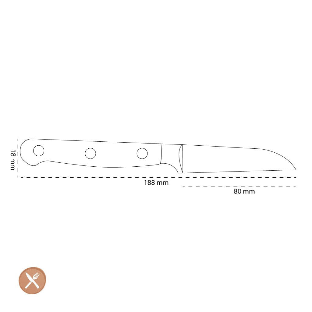 Zwilling - Cuchillo para verduras Prof S 80 mm