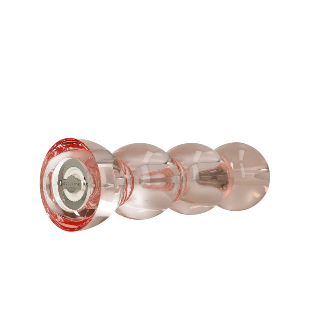 Molinillo de pimienta y sal Bobbin de Addison Ross, color rosa pálido, 24 cm.