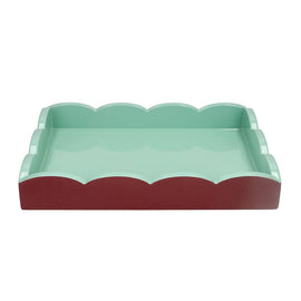 Addison Ross - Dienblad Scalloped - Cherry/Eau de Nill - 28x20 cm Dienblad Addison Ross 