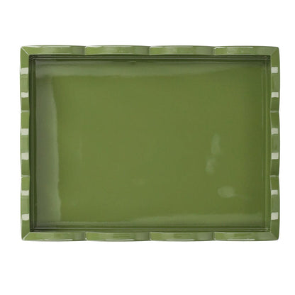 Addison Ross - Dienblad Scalloped - Eau de Nill/Khaki - 28x20 cm Dienblad Addison Ross 