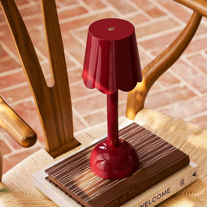 Lámpara de mesa LED Addison Ross Scallop - Borgoña - 28 cm