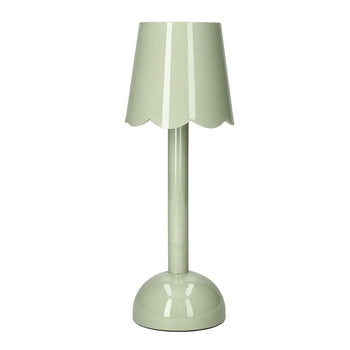 Lámpara de mesa LED Addison Ross Scallop - Color verde salvia - 28 cm.