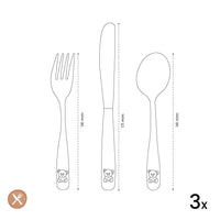 Amefa - Cubiertos Infantiles Oso 3 piezas Cubiertos Infantiles Amefa