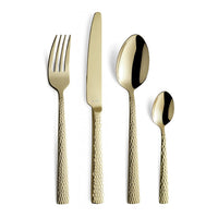 Amefa - Juego de cubiertos Felicity de 24 piezas - Juego de cubiertos color champán Amefa