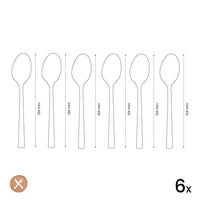 Amefa - Felicity 6 Cucharillas de Café - Cucharillas de Café Negras Amefa