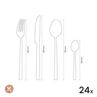 Amefa - Juego de cubiertos Florence de 24 piezas - Plateado Juego de cubiertos Amefa