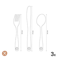 Amefa - Cubiertos infantiles Footie 3 piezas Cubiertos infantiles Amefa