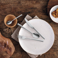 Amefa - Juego de cubiertos Manille Stonewash de 16 piezas - Juego de cubiertos de plata Amefa