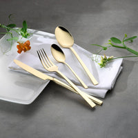 Amefa - Juego de cubiertos Metropole de 24 piezas - Dorado Juego de cubiertos Amefa