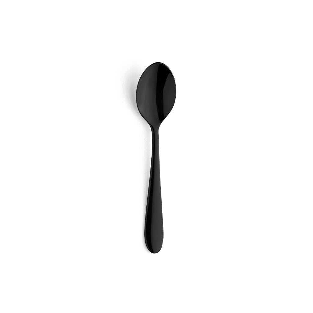 Juego de cubiertos Amefa Oxford de 24 piezas para 6 personas, PVD negro brillante, en caja de lujo.