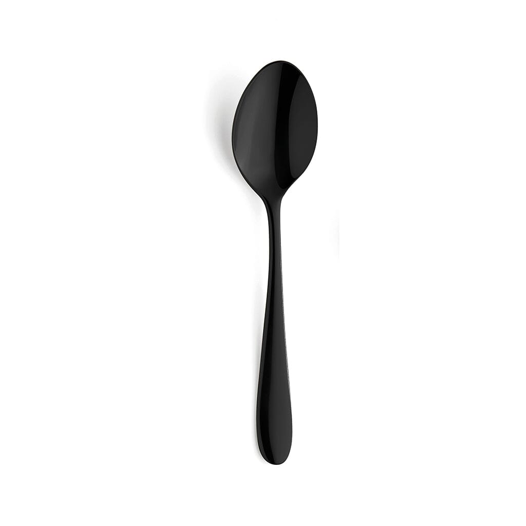 Juego de cubiertos Amefa Oxford de 24 piezas para 6 personas, PVD negro brillante, en caja de lujo.