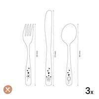 Amefa - Cubertería infantil Princesa 3 piezas Cubertería infantil Amefa