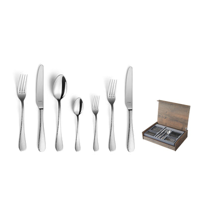 Amefa - Sierra Coffret de couverts 84 pièces pour 12 personnes, finition brillante, dans un coffret de luxe