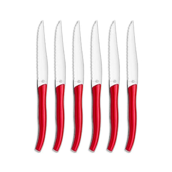 Amefa - Cuchillos para carne Sky Lag 6 - Cuchillos para carne rojos Amefa