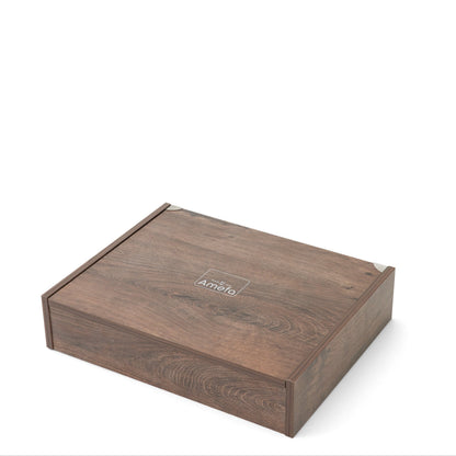 Juego de cubiertos Amefa Venus de 24 piezas para 6 personas, acabado dorado brillante, en caja de lujo.