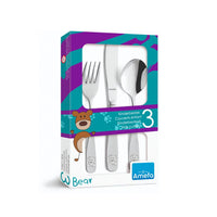 Espejo Bear 0024 18/0 3 piezas Conjunto infantil en caja de regalo Amefa