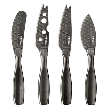 Boska - Juego de cuchillos para queso Monaco+ Cuchillo pequeño para queso oscuro Boska