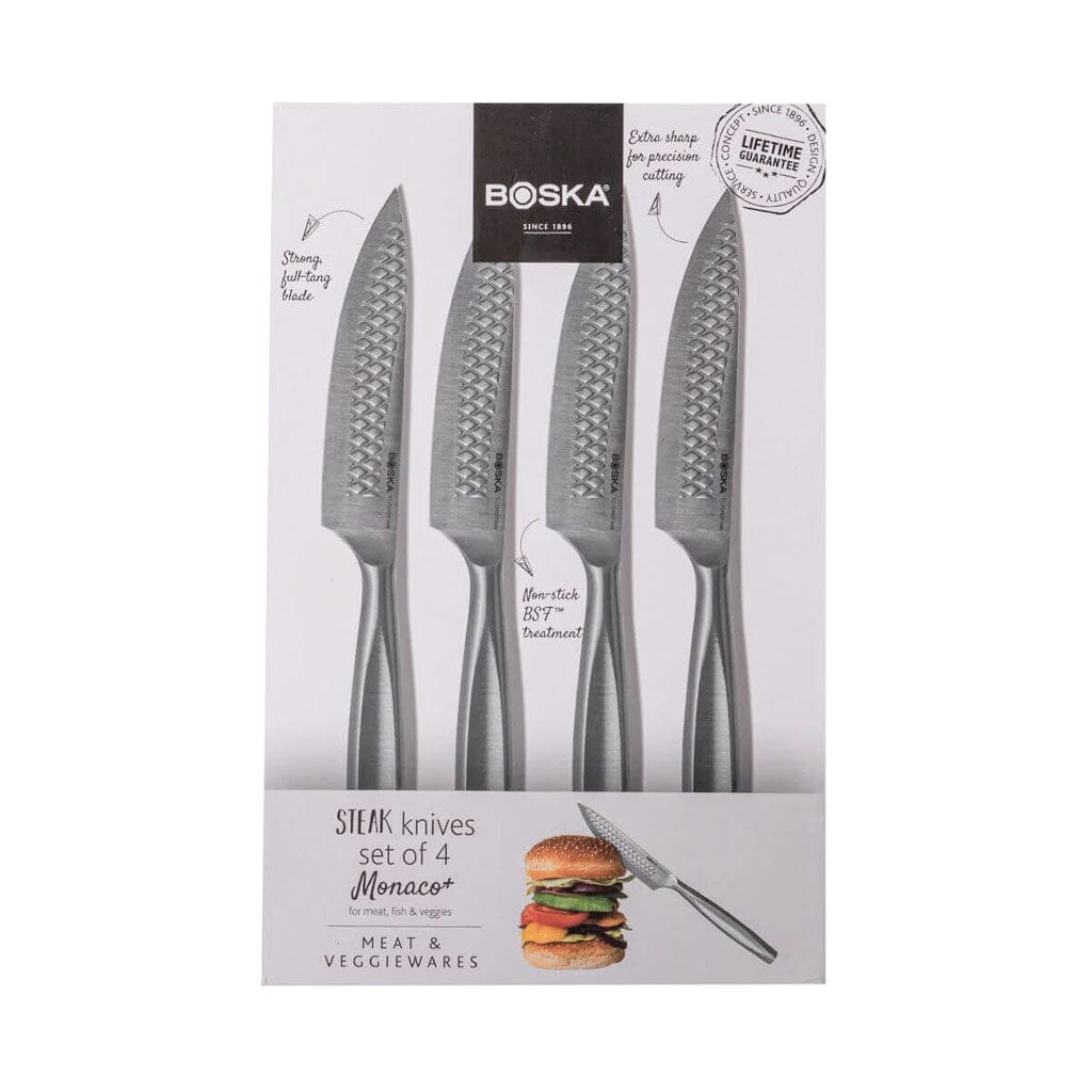 Boska - Cuchillos para carne Monaco+, juego de 4 cuchillos para carne Boska 