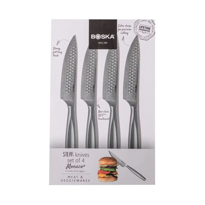 Boska - Cuchillos para carne Monaco+, juego de 4 cuchillos para carne Boska 