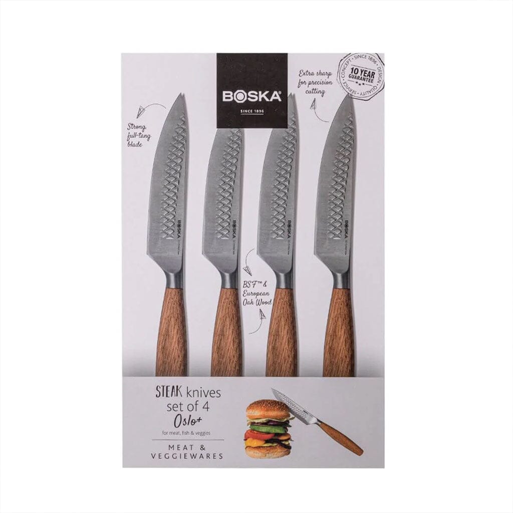 Boska - Cuchillos para carne Oslo+, juego de 4 cuchillos para carne Boska 