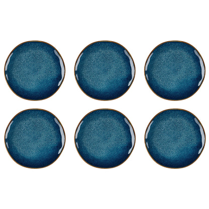 Médard de Noblat - Assiette plate Vertigo Denim 27 cm (lot de 6)