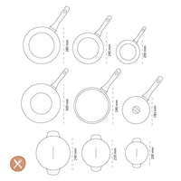 Por C&amp;P - Juego de sartenes Signature Juego de sartenes de 9 piezas Por C&amp;P