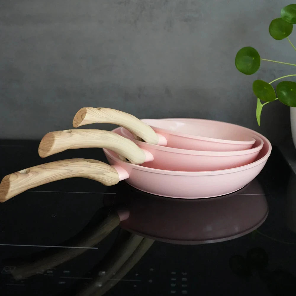 Cook &amp; Pan - Juego de sartenes de 2 piezas color rosa