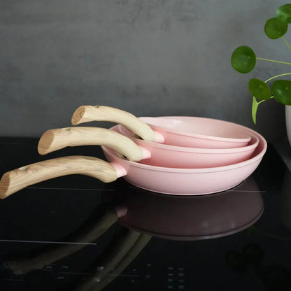 Cook &amp; Pan - Juego de sartenes de 2 piezas color rosa