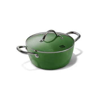 Cook &amp; Pan - Go Green Olla de cocina de 20 cm con tapa de vidrio Olla de cocina Cook &amp; Pan