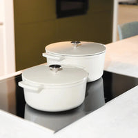 Poêle à frire en fonte Cook &amp; Pan - Go Ivory 28 cm - 6,5 litres