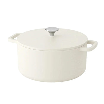 Cook &amp; Pan - Sartén de hierro fundido Go Ivory de 28 cm - 6,5 litros