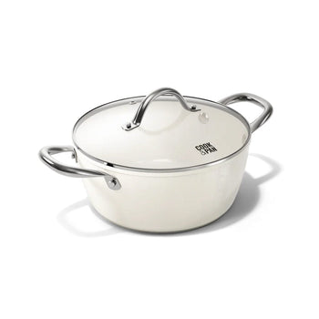 Casserole Cook &amp; Pan - Go Ivory 22 cm avec couvercle en verre