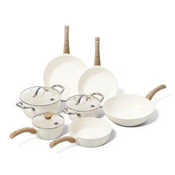 Cook &amp; Pan - Juego de sartenes Go Ivory de 7 piezas