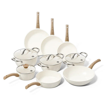 Cook &amp; Pan - Juego de sartenes Go Ivory de 9 piezas